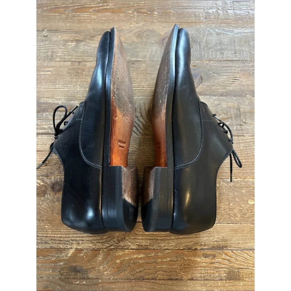 Magnanni Colo Plain Toe Oxford Derby Dress Shoe Black Leather Men's Size 8 M